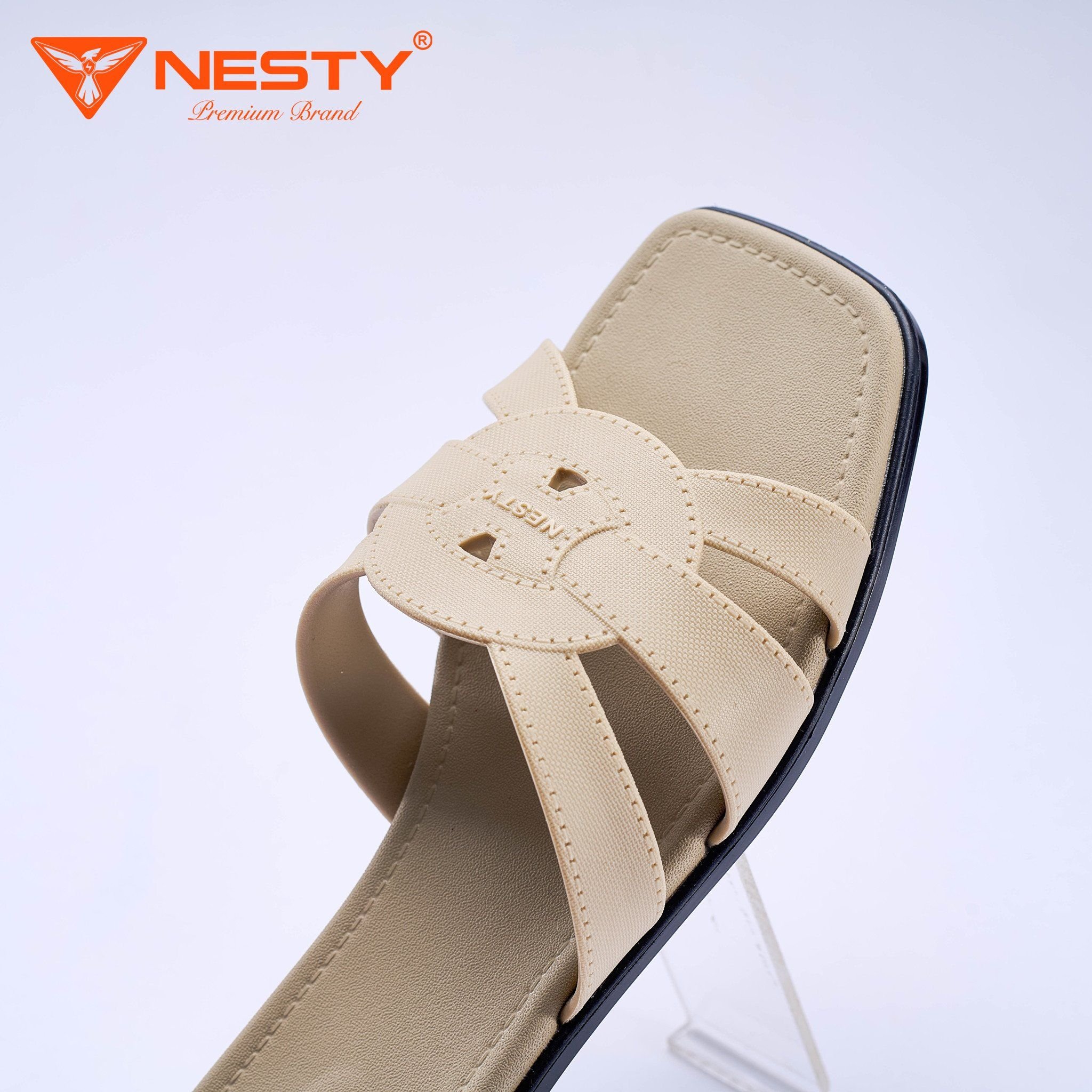 DÉP BỆT NỮ QUAI ĐAN TRÒN THỜI TRANG CAO CẤP THƯƠNG HIỆU NESTY MÃ NE34 - Ảnh 4