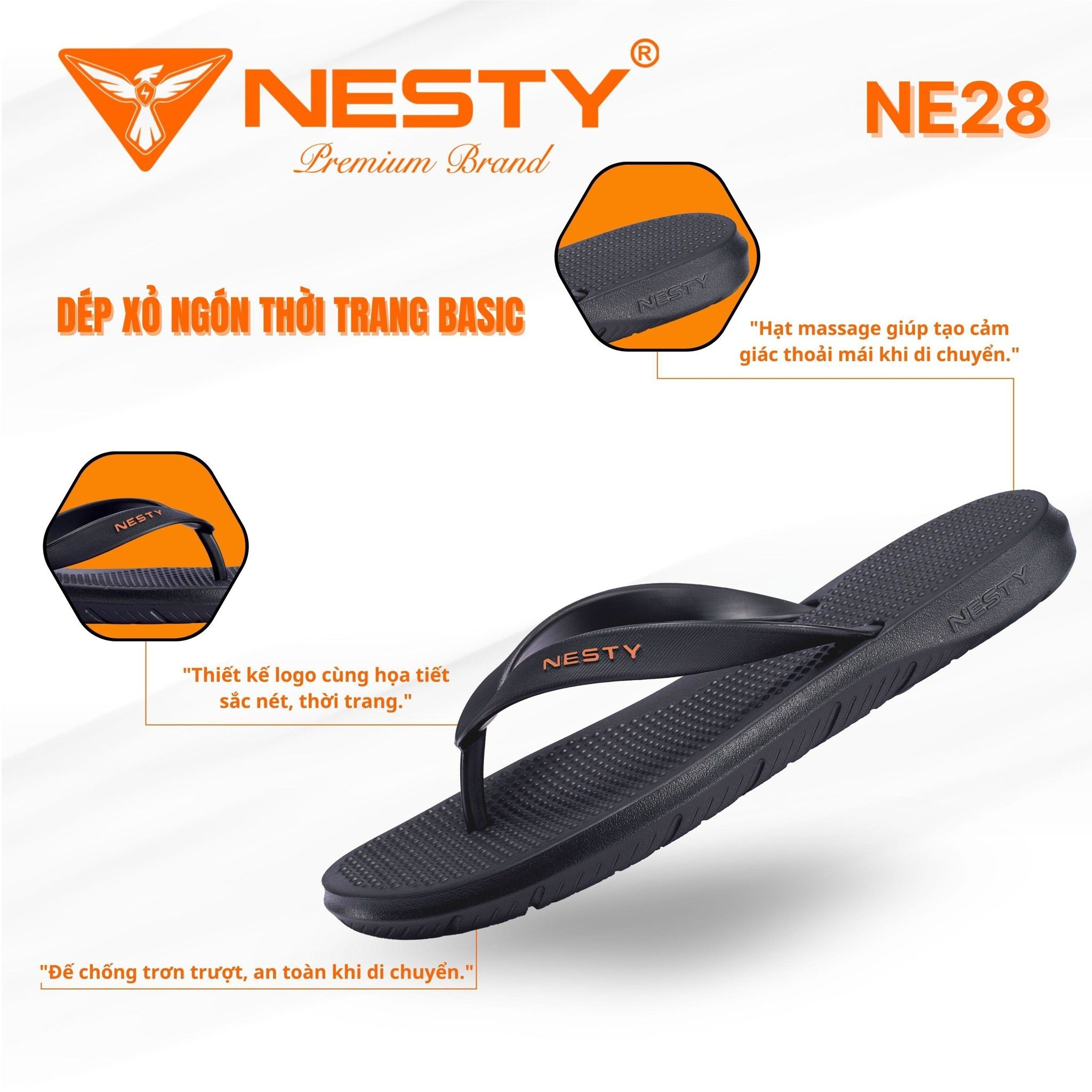 DÉP KẸP SIÊU NHẸ QUAI TPU NHÃN HIỆU NESTY MÃ NE28 - Ảnh 3