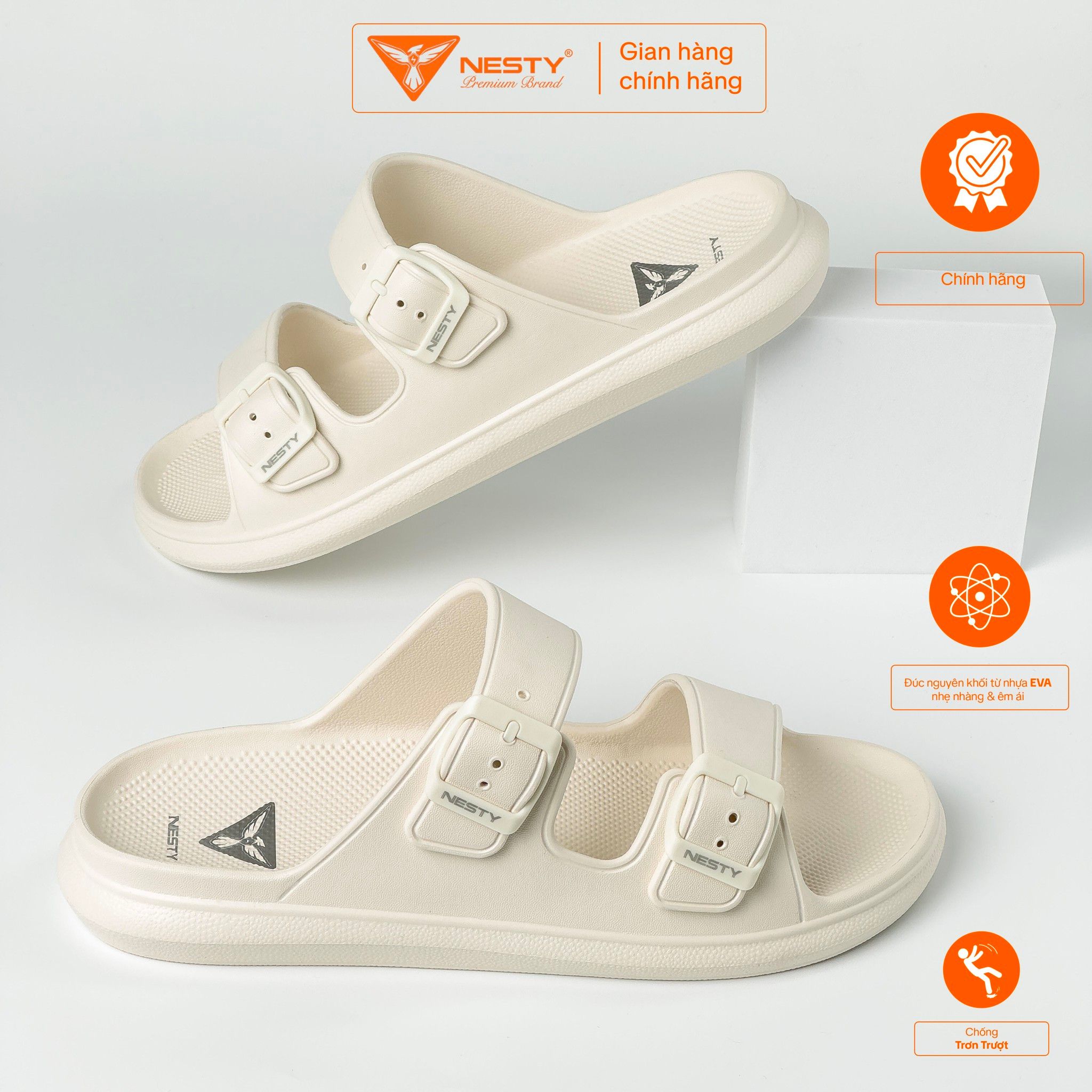Dép nhựa quai ngang NESTY chất liệu EVA cao cấp| Thiết kế khóa cài tiện lợi mã NE15 - Ảnh 8