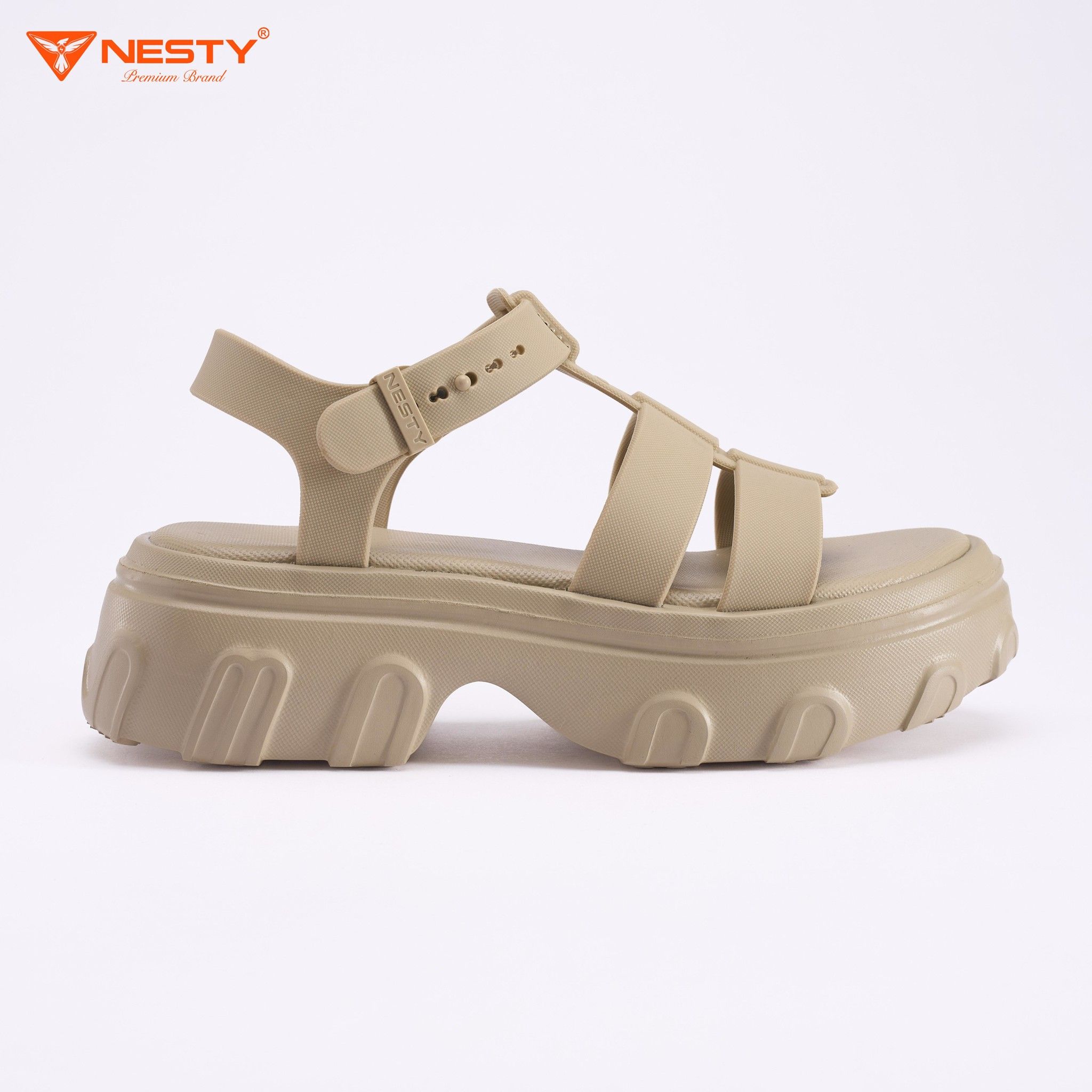 DÉP SANDAL ĐẾ CAO QUAI NGANG CAO CẤP THƯƠNG HIỆU NESTY MÃ NE31 - Ảnh 8
