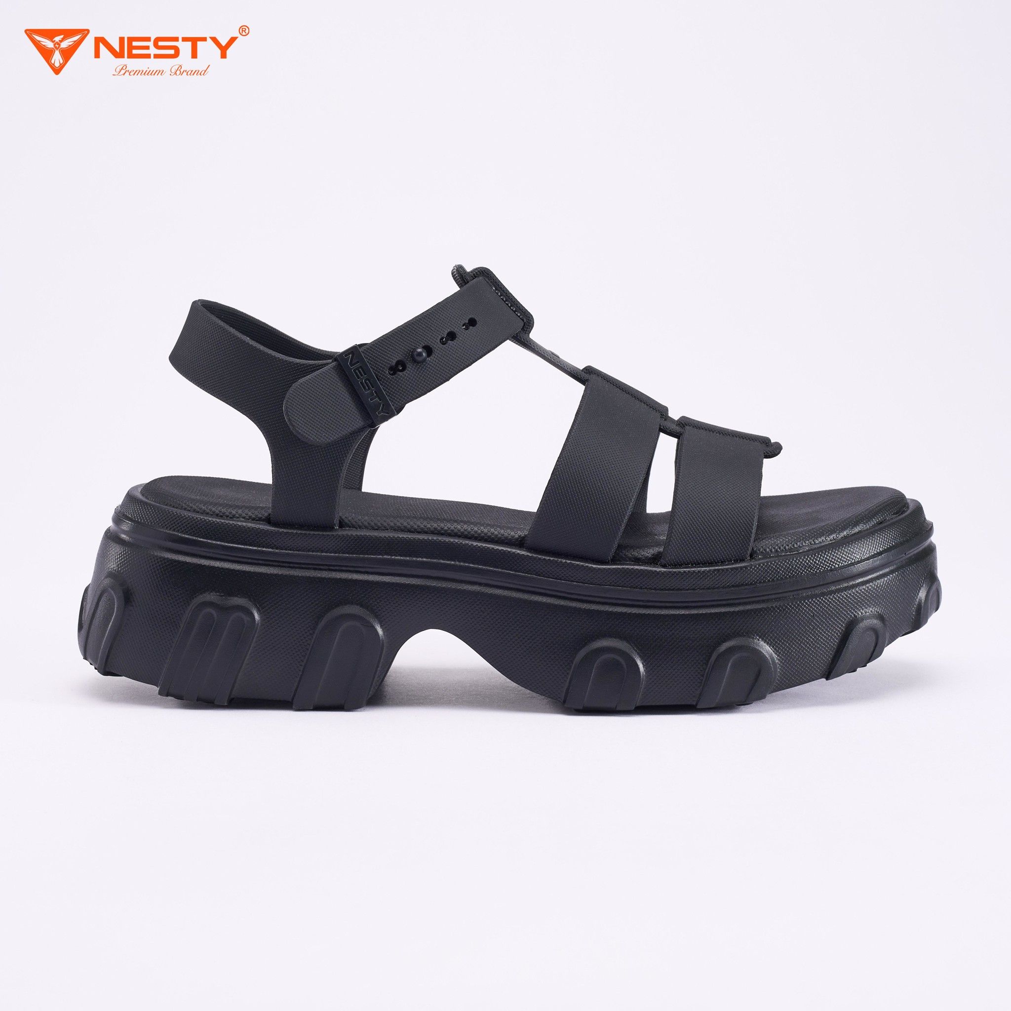DÉP SANDAL ĐẾ CAO QUAI NGANG CAO CẤP THƯƠNG HIỆU NESTY MÃ NE31 - Ảnh 9