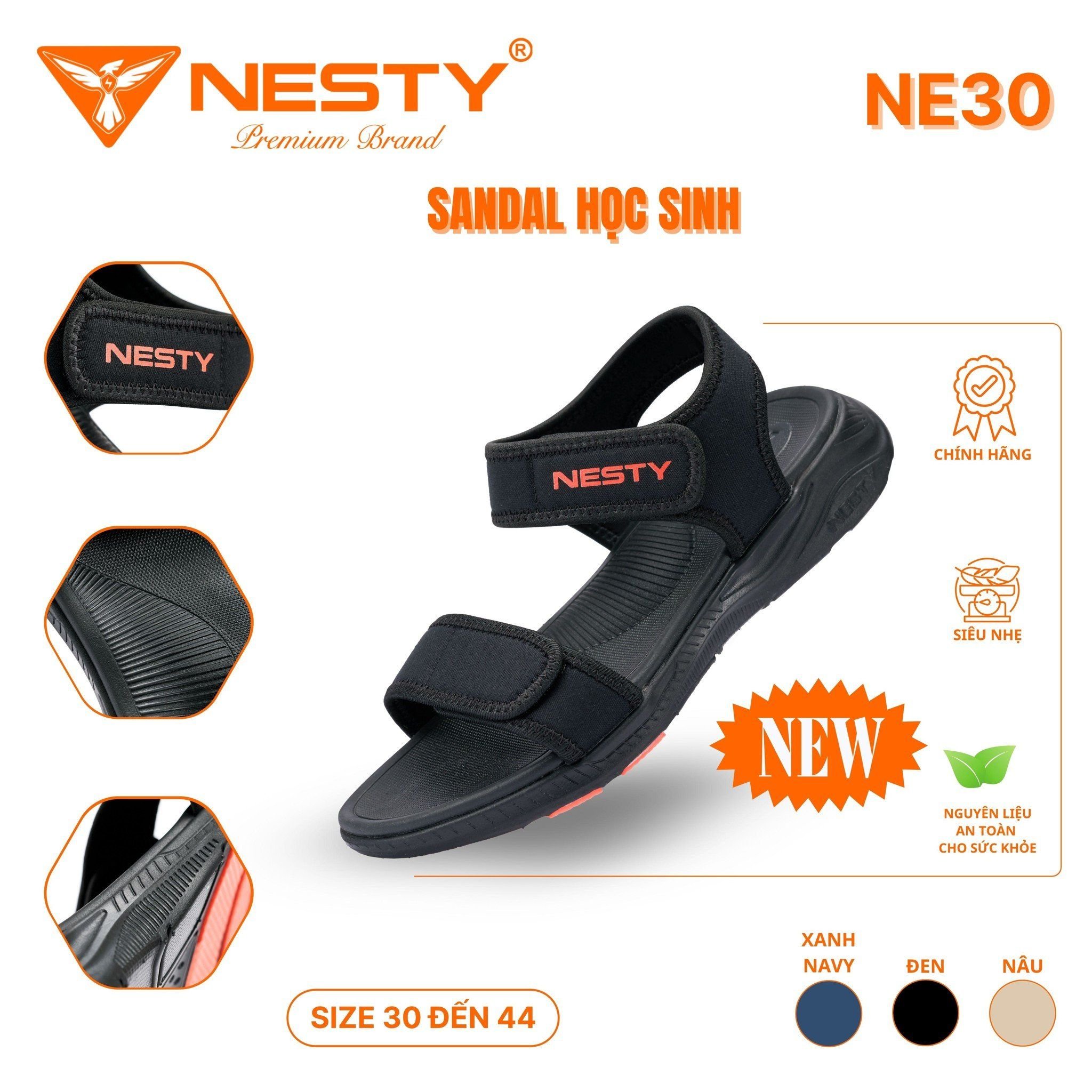 DÉP SANDAL QUAI DÙ SIÊU NHẸ NHÃN HIỆU NESTY MÃ NE30 - Ảnh 2