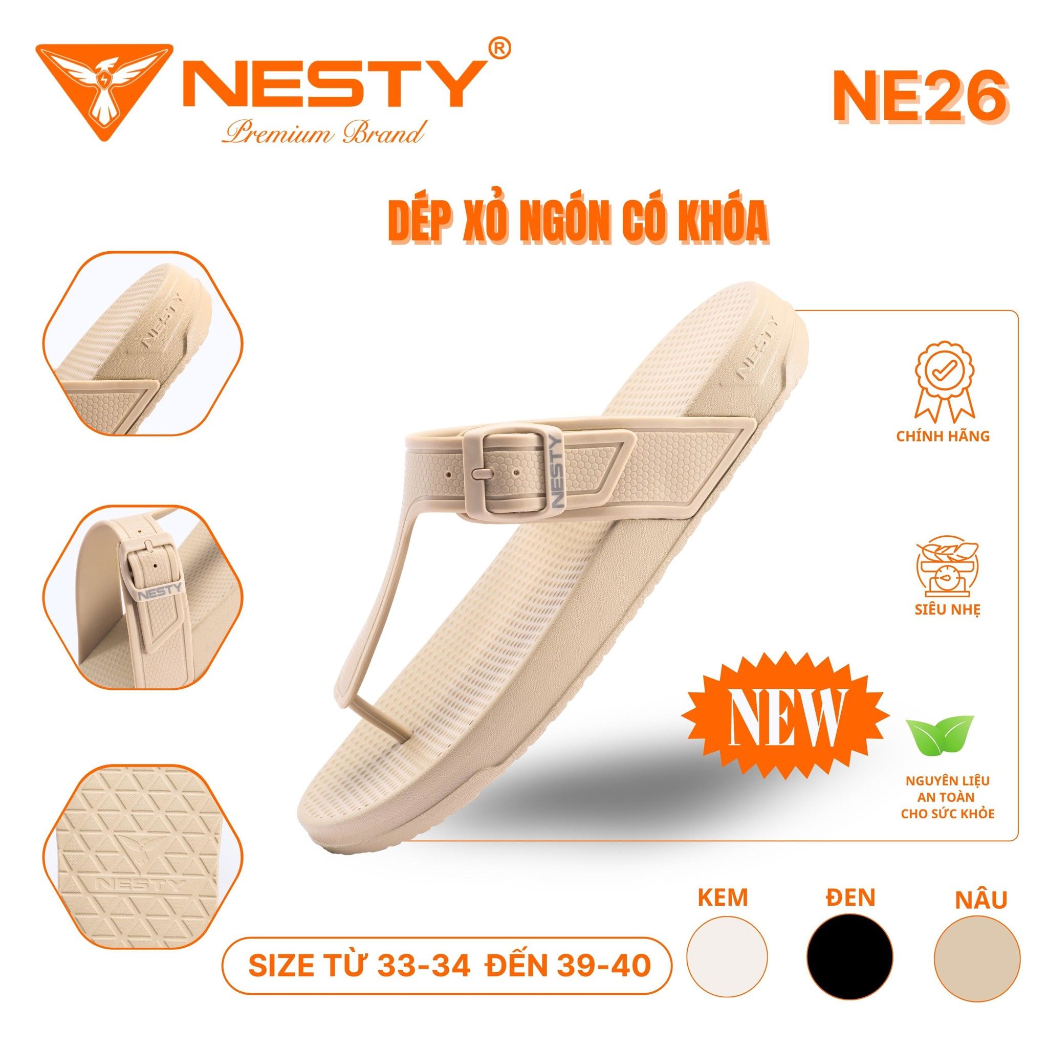 DÉP XỎ NGÓN NESTY KẾT HỢP KHÓA CÀI TĂNG CHỈNH HÃNG-TIỆN LỢI MÃ NE26 - Ảnh 2