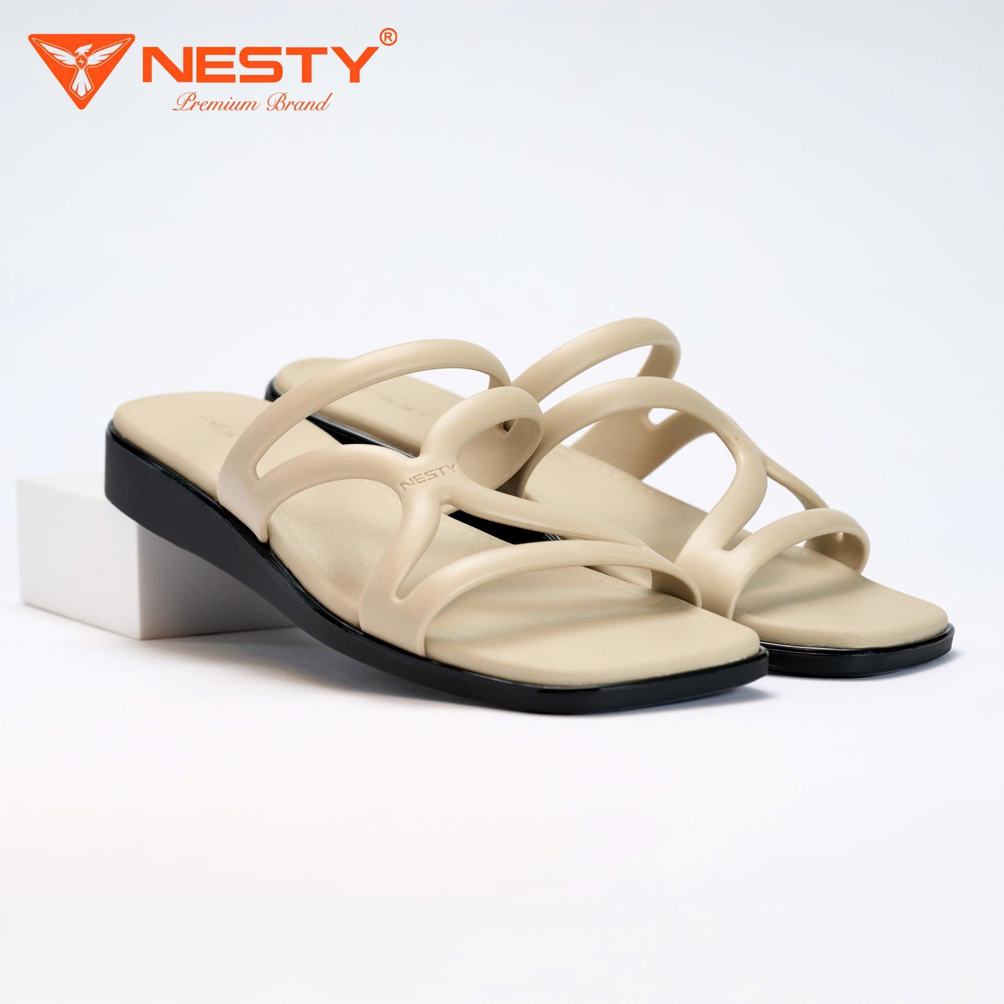 NESTY - Dép bệt quai xoắn cách điệu thanh lịch kiểu dáng trẻ trung đơn giản nổi bật cao 2cm| mã NE43