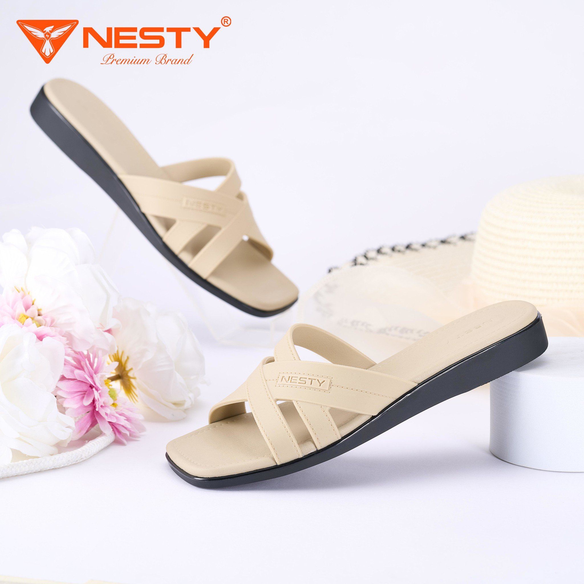 NESTY - Dép quai đan nữ kiểu dáng trẻ trung đơn giản nổi bật cao 2cm|mã NE42 - Ảnh 2