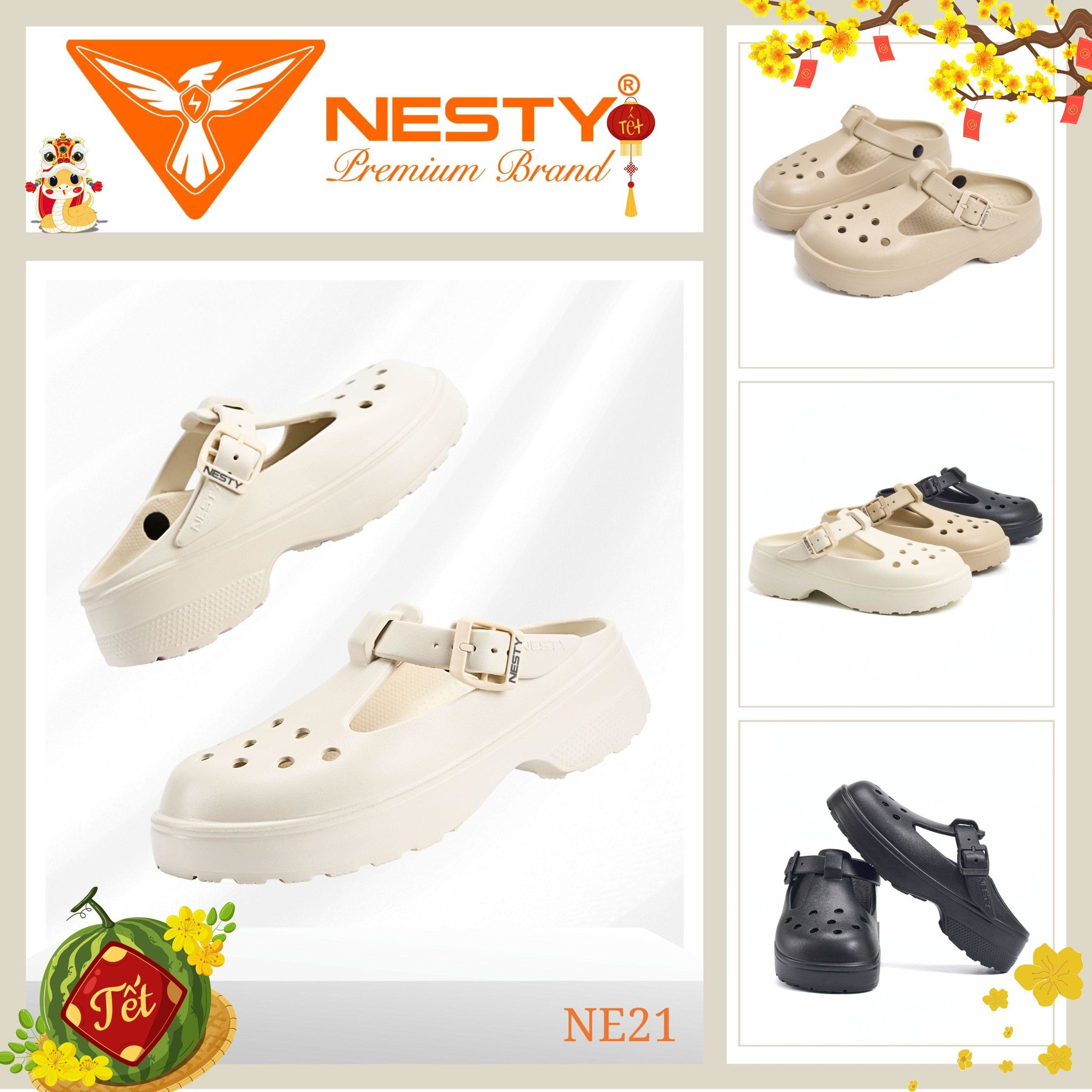 ( TẶNG STICKER NGẪU NHIÊN ) DÉP SỤC THƯƠNG HIỆU NESTY CHẤT LIỆU EVA THIẾT KẾ KHÓA GÀI MÃ NE21
